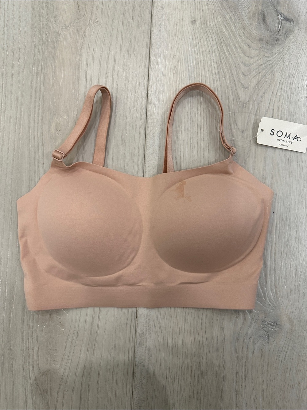 Soma Enbliss Luxe Adjustable Bralette Nude Wireless Bra S